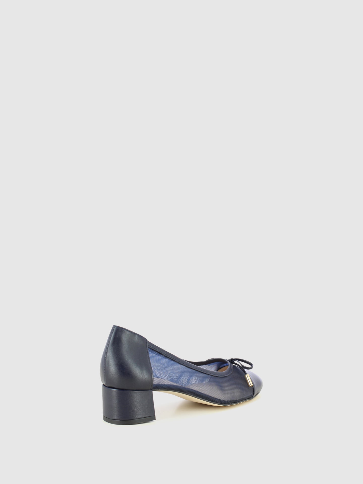 Sofia Costa Sapatos com Apliques em Azul Marinho